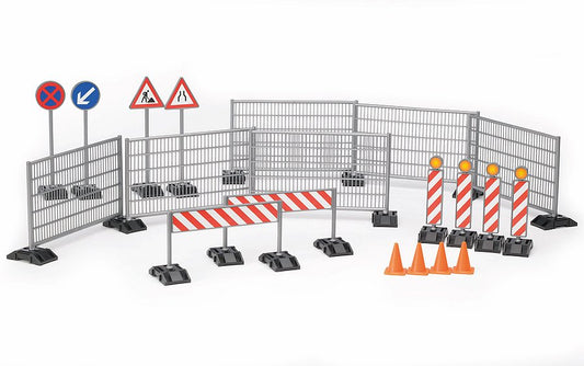 Bruder 62007 Construction Accesories Set: Fencing & Harard Signs