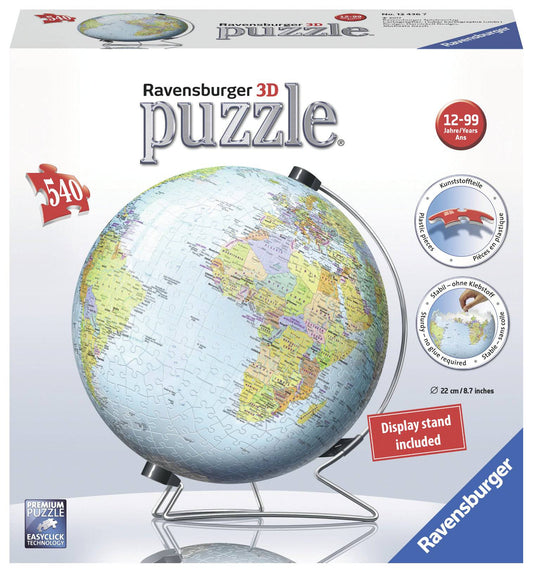 3d Puzzle 540pc - Ravensburger - World Globe