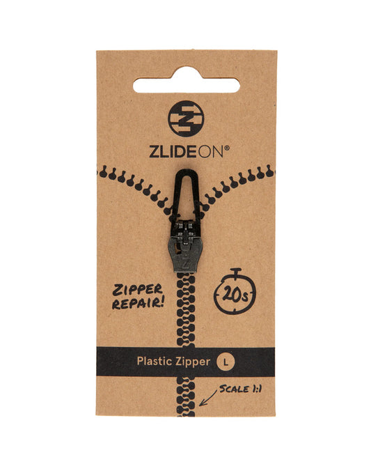 Zip Replacement Plastic Large Black