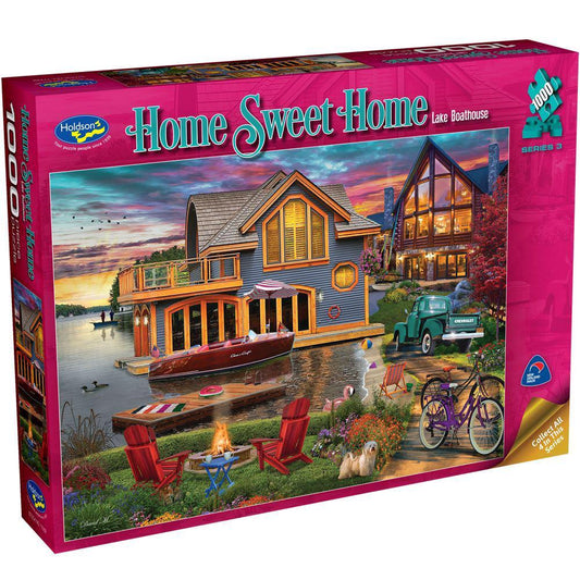Jigsaw 1000pc Home Sweet Home - Lake Boathouse